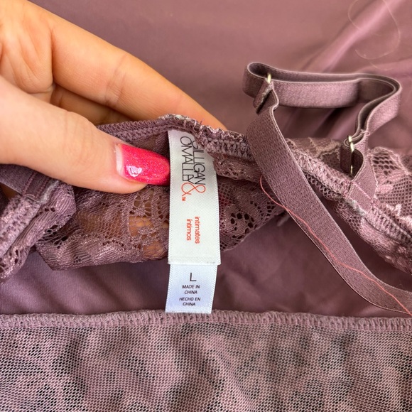 Gilligan & O’Malley mauve lace slip dress - Picture 4 of 4